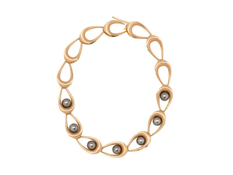 ROSE GOLD NECKLACE AND TAHITIAN PEARLS UTOPIA GGEA101